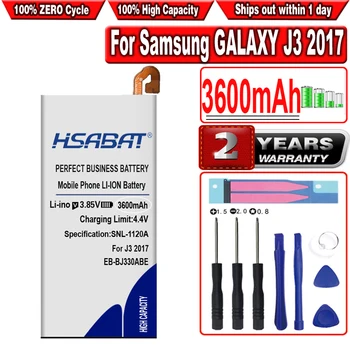 HSABAT EB-BJ330ABE 3600mAh Baterijos Samsung GALAXY j3 skyrius 2017 SM-J330 J3300 2017 Edition Baterijos