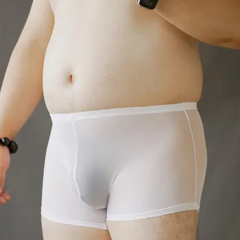 Vyriški orui U-Bumbulas apatinės kelnės sexy apatinis trikotažas Išsipūtęs didelis sizeshorts Apatiniai Žr.-per Mada nauja Kelnės
