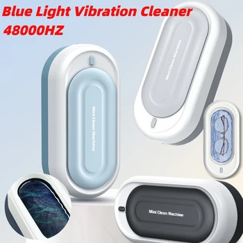 48000HZ Vibracijos Plovimo Įtaisas, USB Įkrovimo Švaresnis Aukšto dažnio Mėlyną Šviesą Vibracijos Valymo Mašina Papuošalai, Akiniai