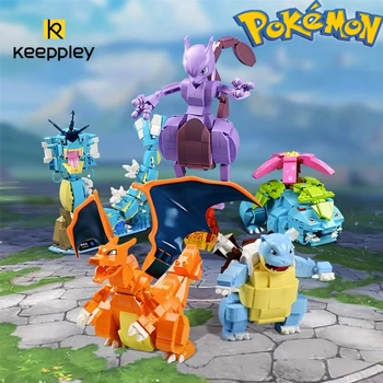 keeppley Pokemon blokai įspūdį surinkimo žaislai Kawaii gimtadienio dovana Charizard Gyarados Mewtwo Venusaur modelis