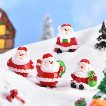 4pcs/daug Mini Dervos Kalėdų Dekoro Santa Claus Sniego Medis 
