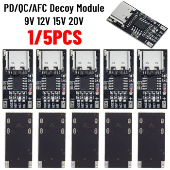 1/5VNT PD/QC/AFC Tipas-C Masalui Valdybos USB Padidinti Modulio 9V 12V 15V 20V PGS/QC4+ QC3.0/2.0 Spartusis Įkrovimas Sukelti Apklausos Detektorius