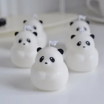 Kūrybingi berniukai gimtadienio dovanos Panda formos kvepiančių žvakių pyragas vaikams tabl dekoro žvakės aromatas namų fotografavimo rekvizitai