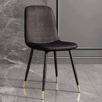 Metalinių Kojų Oda Valgomojo Kėdė Europos Mados Kambarį Kėdės, Virtuvės Modernių Biuro Silla Comedor Minimalistiniai Baldai