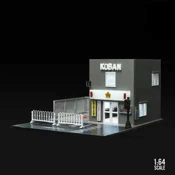 1:64 Automobilių Garažas Diorama Modelis Diecast Automobilių Stendas už Lėlių Dekoras