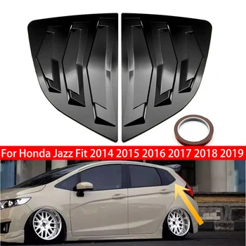 Honda Jazz Tinka 2014-2019 Automobilių Galinis Žaliuzės Lango Pusėje Užrakto Padengti Apdaila Lipdukas Ventiliacijos Scoop ABS Anglies Pluošto, Auto Priedai