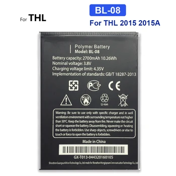 BL-08 Mobiliojo Telefono Baterija THL 2015 2015A BL-08 BL08 BL 08 Nekilnojamojo 2700mAh Bateriją