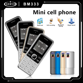 SERVO BM333 Mažas Mobilus Telefonas 2 SIM Didelis Mygtukas 1.54 Colių 