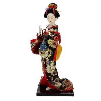 12 Colių Japonų Kimono Geiša Lėlės Tradicinis Japonų Geiša Kimono Doll Skulptūra Su Tradicinių Derliaus Kimono