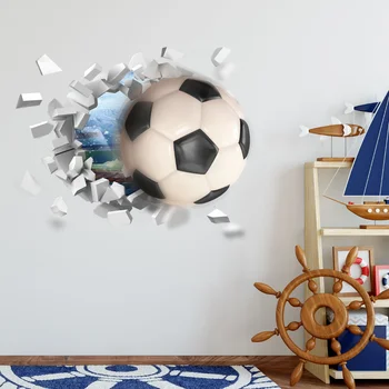 30*60CM PVC Nuimamu 3D Futbolo Siena Lipdukas Gyvenimo Kambario, Miegamasis, Vonios kambarys Namus Papuošti Apdaila