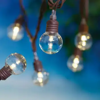 LED Plastiko Pasaulyje Lauko String Žibintai, su Ruda Viela Pasakų žibintai prijungti Vestuvių šviesos Žibintai, apdailos, Sodo šviesos Mugė