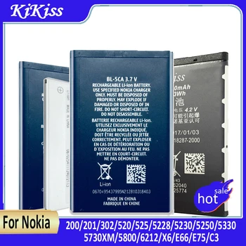 BL-4U BL-4J BL-5J Baterija Nokia C6 620 C5-03 5250 5330 E75 5530 5730XM 6212 E66 5800 5230 5228 C3 520 525 X6 200 201 302