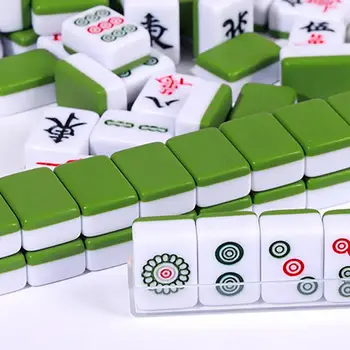 144pcs Mini Mahjong Rinkiniai Kinijos Tradicinės stalo Žaidimas Su Didelių Saugojimo Krepšys Nešiojamų Stalo žaidimai, Šeimos Laisvalaikis
