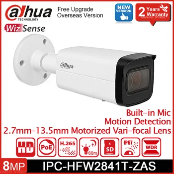 Naujas Dahua IPC-HFW2841T-ZAS 8MP IR 60m 2.7 mm–13.5 mm Variklio Vari-focal Kulka WizSense Tinklo Kamera su POE WDR IP67 Built-in Mic