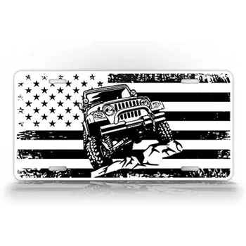 American Flag Licencijos Plokštės Jeepster Off Road Landrover Transporto Priemonės Auto Tag-Sienų Apdaila Metalo Sienos Ženklas
