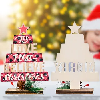 Kalėdų Dekoracijas 2023 Mediniai Papuošalai Darbalaukio Miniatiūriniai Torto Formos Kalėdinė Dovana Vaikų Namų, Šaliai, Papuošalai