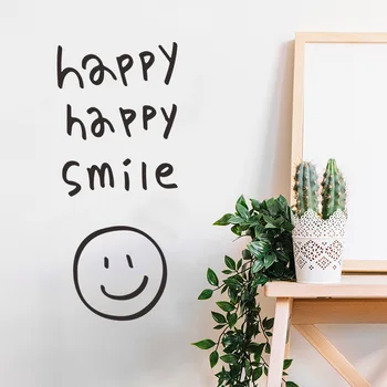 D5 Kūrybos Laiminga Šypsena Siena Lipdukas Už Kambarį Fone Dekoro Namų Decal Šaldytuvas Apdaila Sienų Tapetai Modelis