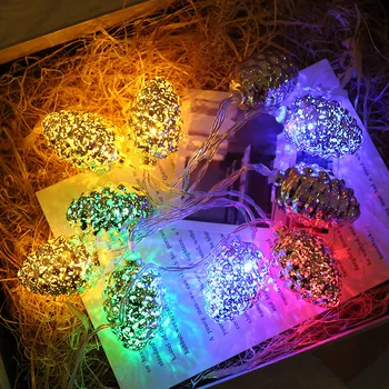 Naujas Kalėdų LED snaigė pattern pinecone šviesos eilutę Asmenybės kūrybinių atostogų apdailos šviesos eilutę
