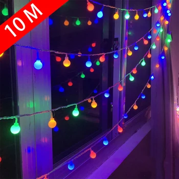 LED Eilutės Žibintai, Baterija, USB Valdomas Kalėdų Vestuvių Girliandą Pasakos String Šviesos Lauko Sodo Puošmena Kamuolys Žibintai