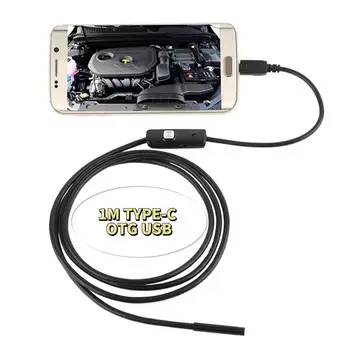 1M 7mm 480P USB Laidas, Mini Standus Tikrinimo Kamera Gyvatė Vamzdelis Vandeniui Endoskopą Borescope Su 6 LED, Skirta 