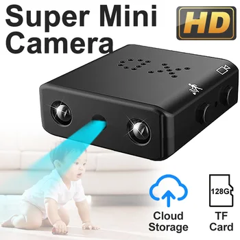 Super Galingas Mini Kameros HD su PG Žmogaus Aptikimo Stebėjimo Apsaugos Protingo Namo Debesys Saugojimo 128G TF Kortelė