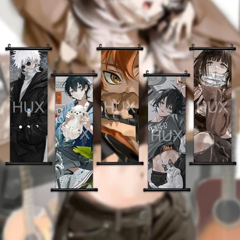 Manga Simbolių Custom Print Image Sienos Meno Anime Mergina Tapybos Drobės HD Plakatas Modernių Namų Miegamojo Puošimas Kabinti Pažymėkite Freskos