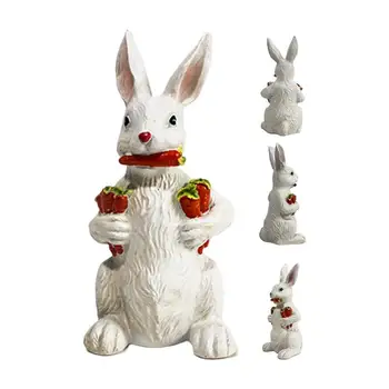 Sodo Triušis Dervos Statulos Ornamentu Triušis, Vejos Kiemo, Sodo Easter Bunny Lauko Gyvūnų Apdailos Modernus Paveikslas Dovanų