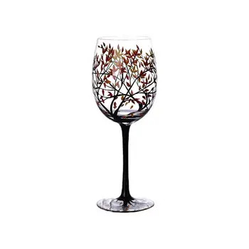 Vyno Taure Dekoratyvinis Keturis Sezonus Medžio, Dažytos Akinius Rankomis Dažyti Meno Vyno Taure Vyno Taure Vyno Mėgėjams Didelės Stiklo