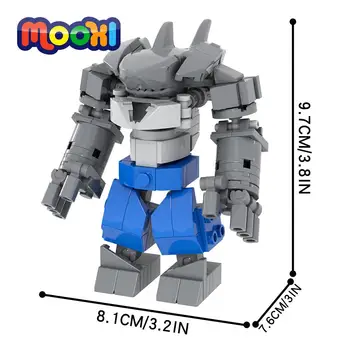 MOOXI Kūrybos Gyvūnų Ryklys Mecha Roboto Modelį 