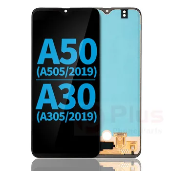 LCD Be Rėmo (Be Piršto Spausdinti Jutiklis), Skirta Samsung Galaxy A50 (A505/2019)/A30 (A305/2019 M.) (Visi Modeliai) (Incell) (Juoda)