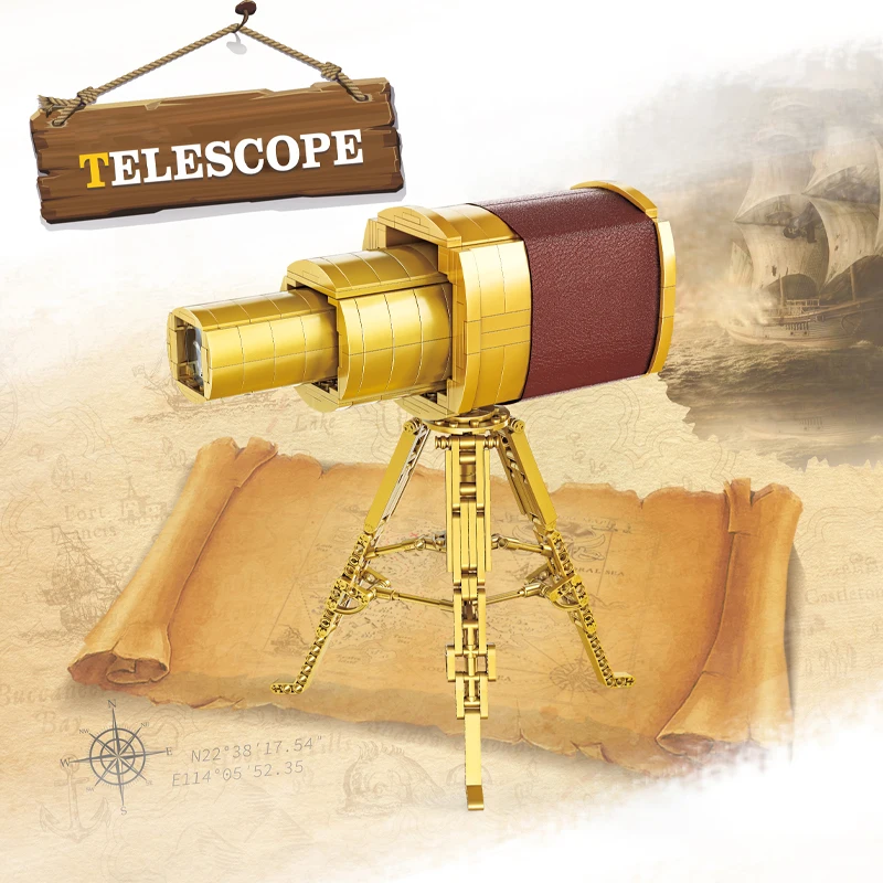 545PCS Miestas Mini Mikroskopą Modelis Surinkti Blokai Teleskopas Namuose Ištirti Švietimo Plytų Žaislai Vaikams Dovanos
