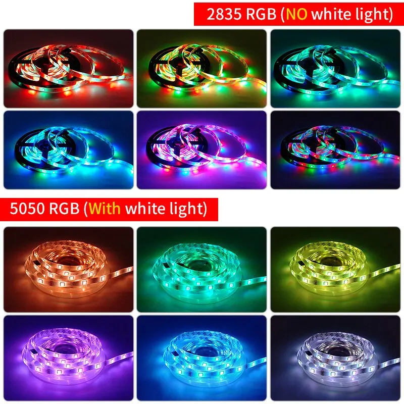 RGB Led Šviesos Juostelės USB SMD2835 Šviesa Juostelės LED Juostelių Neoninės Šviesos Lanksti Led Juosta Juostelę Kambario, Miegamojo Puošimas TV Backlig