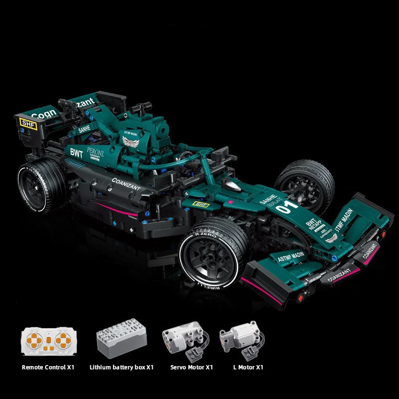 1089Pcs Kūrybos aukštųjų technologijų F1 C014 RC Super Lenktynių 