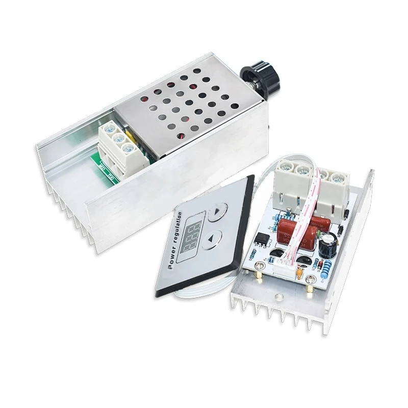 AC 220V 10000W SCR Skaitmeninis Valdymas Elektroninis Įtampos Reguliatorius Greičio Kontrolės Reguliatorius Termostatas + Skaitmeninės Metrų Maitinimo šaltinis