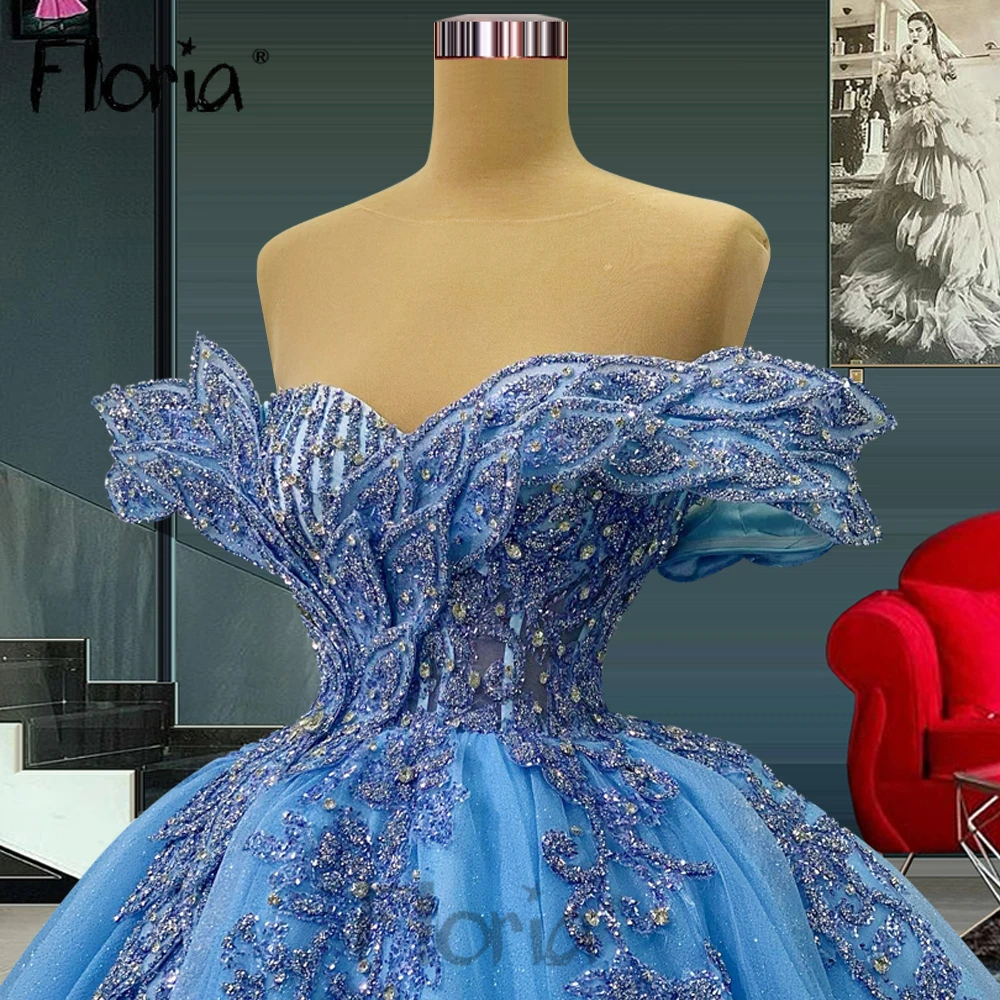 Apsvaiginimo Mėlyna Dalyvavimo Šalies Suknelė Plius Dydžio Kamuolys Suknelė, Princeses Sukneles Off Peties Korsetas Pagamintas Įžymybė Prom Chalatai
