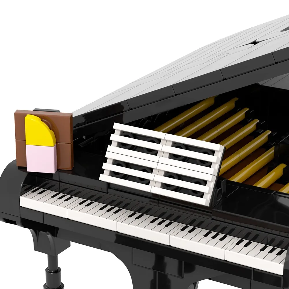 Namų Baldai Muzikos Instrumento Fortepijono Modelis su Žaidimo Koopaed Pav Plytų Asamblėjos Pastatas, Blokinis Žaislas Vaikams
