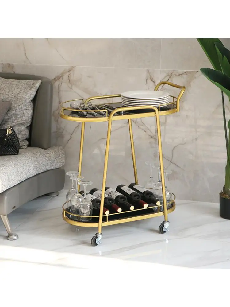 Nordic mobile valgomasis automobilių hotel prekybos namų restoranas vyno diržo varantys aukso trijų sluoksnių marmuro šviesos prabangus vežimėlis