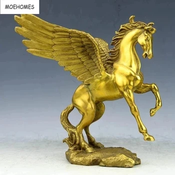 MOEHOMES Kinijos Rinkti Bronzos Fengshui Pegasus Arklio Statula Metalo Rankdarbiai Namų Dekoracijas Budizmas 2020 M., Kn(kilmės)