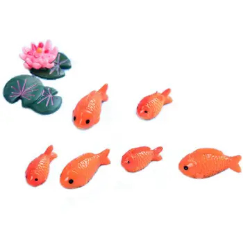 8pc/daug Raudonos Žuvies miniatiūriniai duomenys dekoratyvinis mini pasakų sodo gyvūnai Moss micro-kraštovaizdžio papuošalai dervos vaikų žaislų