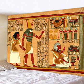 Senovės Egipto piramidės freskos namo apdaila gobelenas psichodelinio scena Bohemijos dekoratyvinis siuvinėjimas paklode sienos kabo