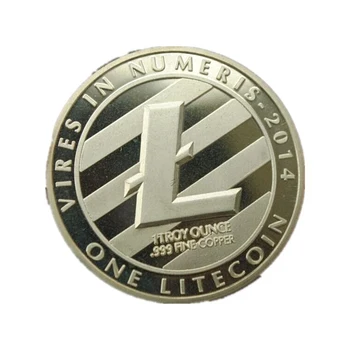 REPLIKA Litecoin Monetos Metalo Fizinio Satoshi Nakamoto Kriptografija Proginę Monetą Dovana Fizinio Meno Namų Dekoravimo, Dovanų