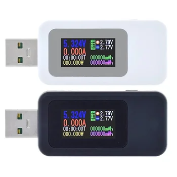 10 1 USB Testeris DC Digital Voltmeter Amperimetro Srovės voltmetras Amp Volt Ammeter Detektorius Maitinimo Banko Įkroviklio Indikatorius