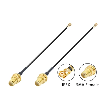 UFL U. FL IPX IPEX SMA female RF Įkalbinėti Adapterio kabelis, skirtas Quectel EP06-A EP06-E EB25-A EB25-E EB25-AS mini pcie LTE Cat6 modulis