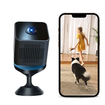 Namų Apsaugos Kamera su Naktinio Matymo Patalpų Stebėjimo Kamerą Build-in Baterija 400mAh Apsaugos vaizdo Kameros, Mini