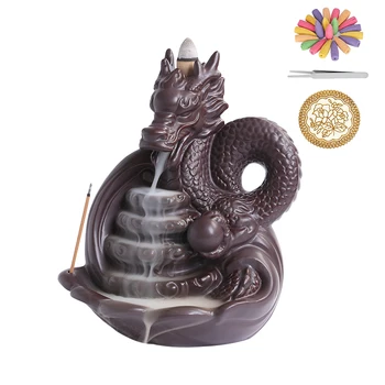 Kūrybos Rankų Darbo Keramikos Dragon Smilkalų Degiklis Zen Garden Dūmų Krioklys Smilkalų Laikiklis Stalinis Aromaterapija Viryklė Amatai