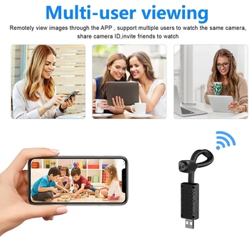 U22 Hd 1080p Mini Wi-fi, Usb, Kamera Paramos 128gtf Kortelės Nešiojamų Judesio Aptikimo vaizdo Kamera