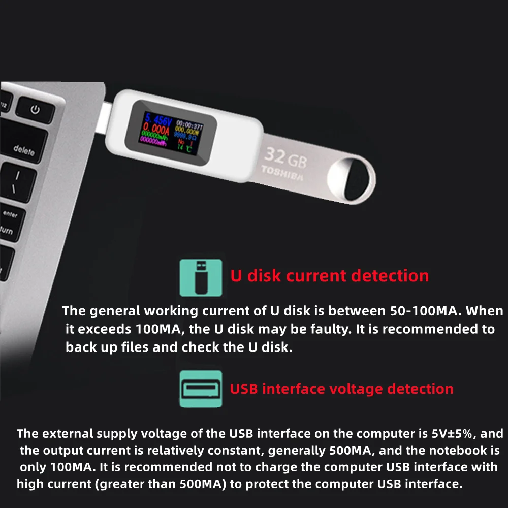 10 1 USB Testeris DC Digital Voltmeter Amperimetro Srovės voltmetras Amp Volt Ammeter Detektorius Maitinimo Banko Įkroviklio Indikatorius